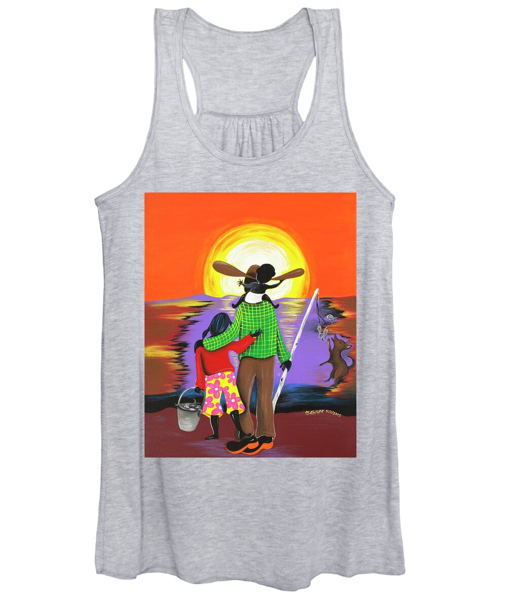 Sabree Women's Tank Top featuring the painting Everyday Treasures by Patricia Sabreee