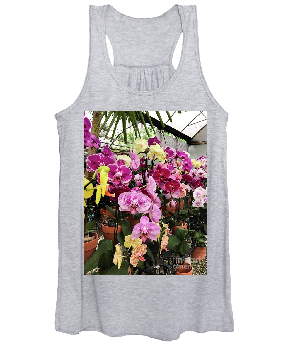 Orchid Flower Women's Tank Top featuring the photograph Beautiful Exotic Orchid Artwork 06 by Carlos Diaz