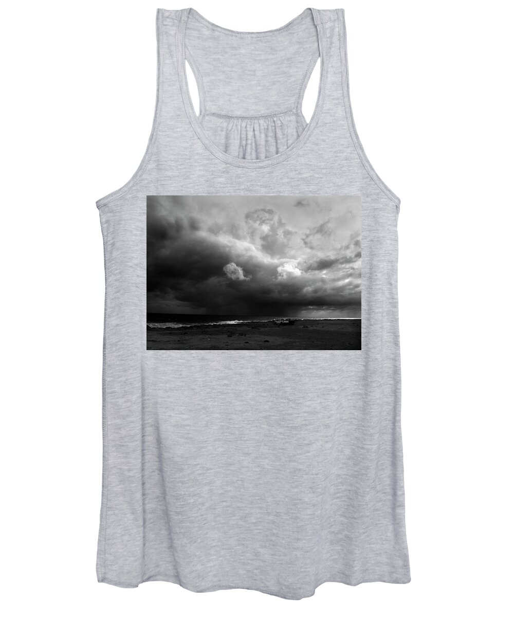 Storm Women's Tank Top featuring the photograph Waiting for the Storm by Alina Oswald