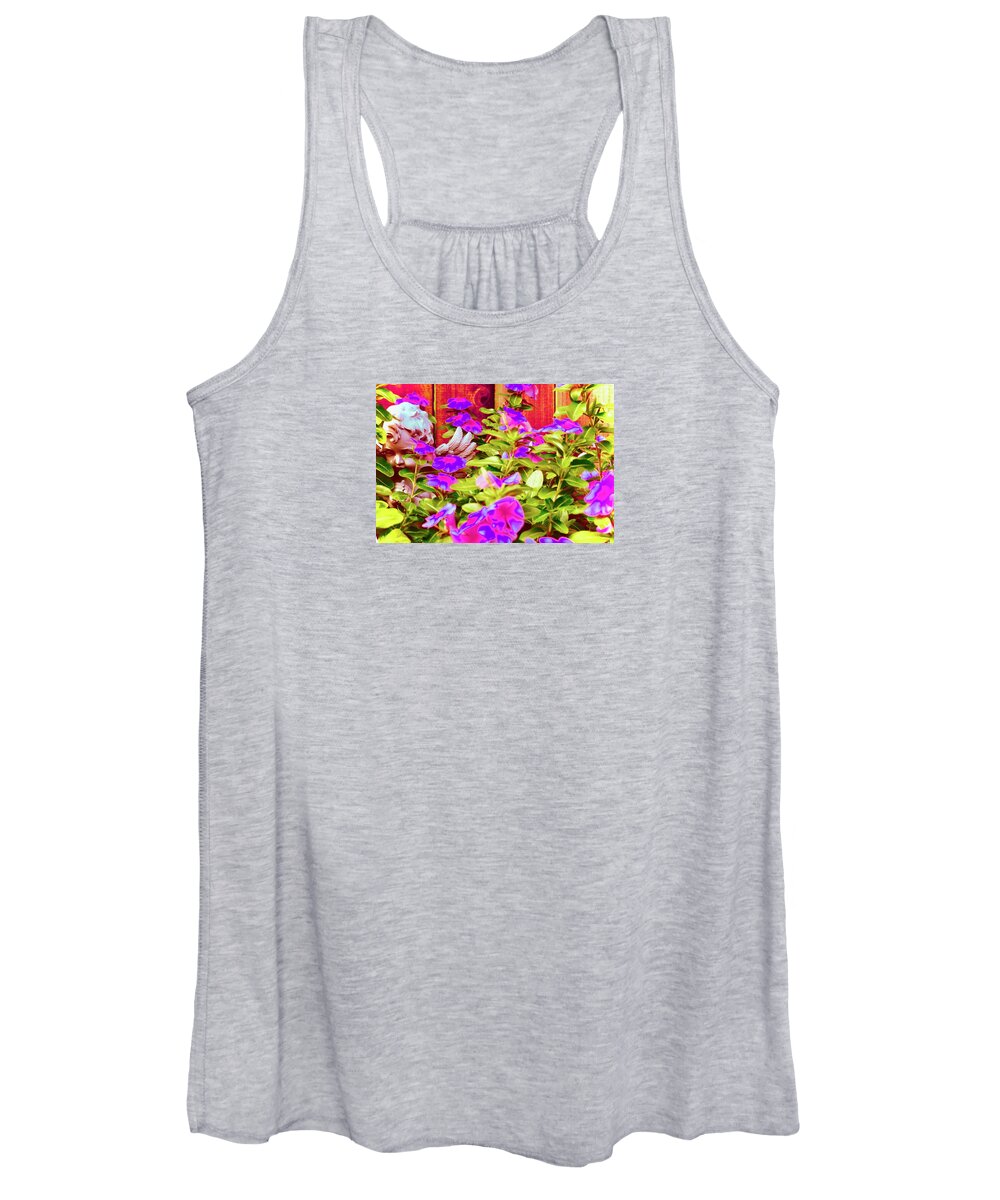 Impatiens Women's Tank Top featuring the photograph Face of an Angel No. 3 by Debra Grace Addison