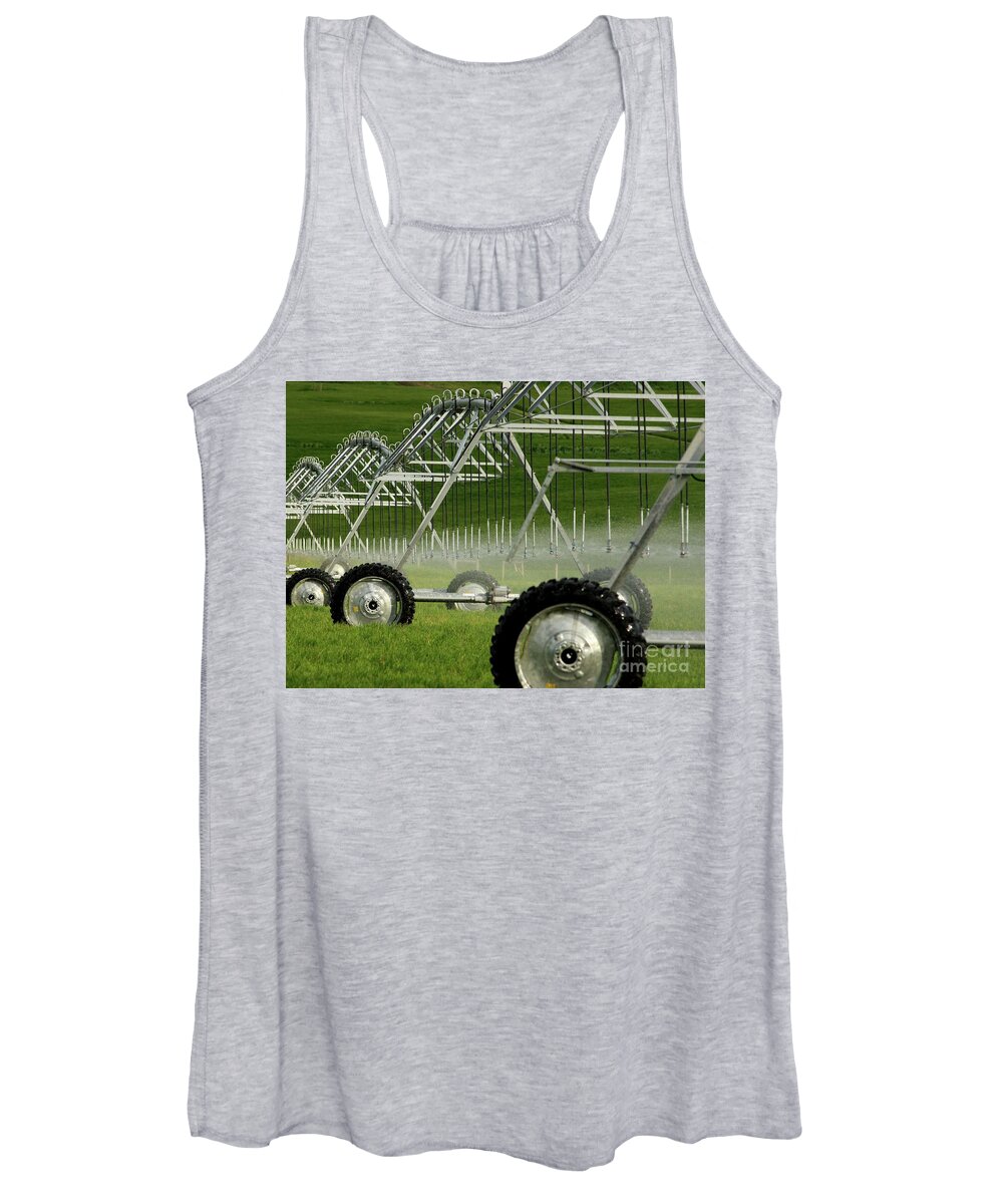 Montana Women's Tank Top featuring the photograph Farm Irrigation by Terri Brewster