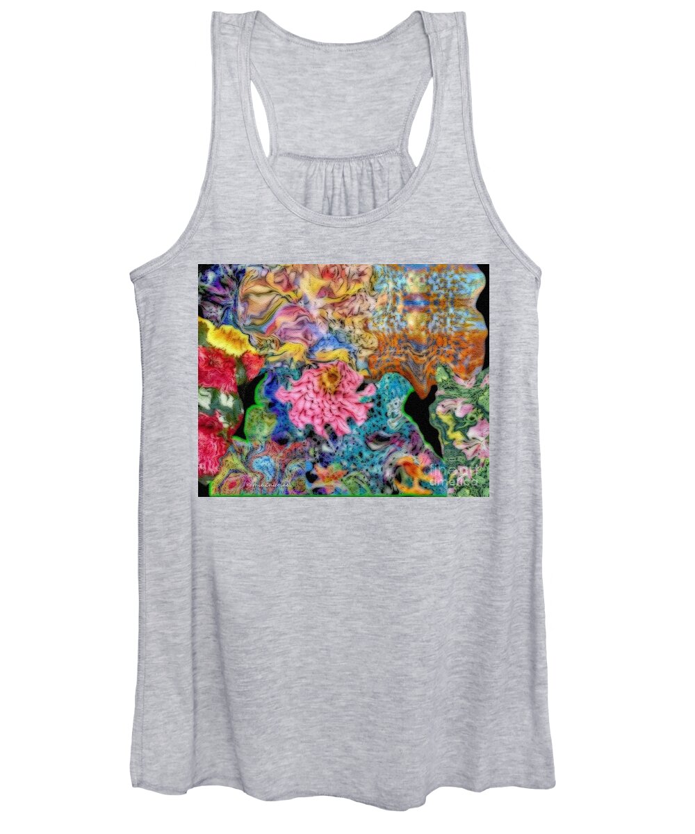 Abstract Art Women's Tank Top featuring the digital art Fascinating Color by Kathie Chicoine