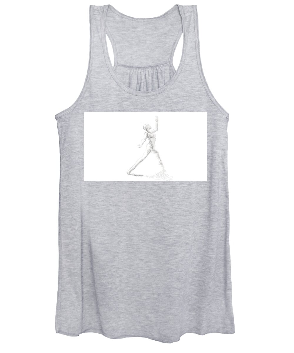 Digital Drawing Women's Tank Top featuring the painting first Dance by Jeremy Robinson