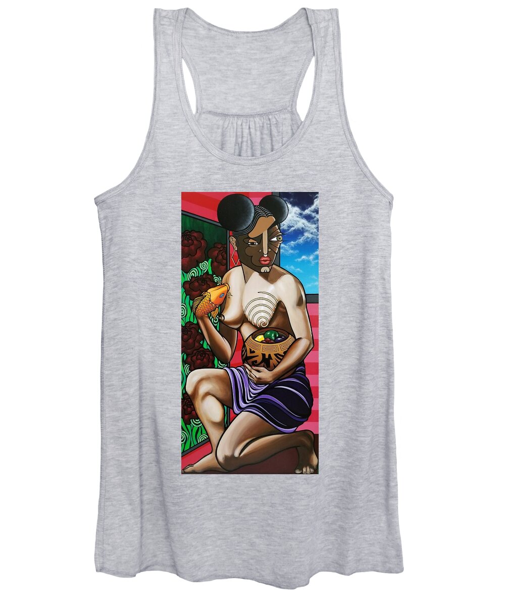 Graphic Women's Tank Top featuring the painting Free by Bryon Stewart