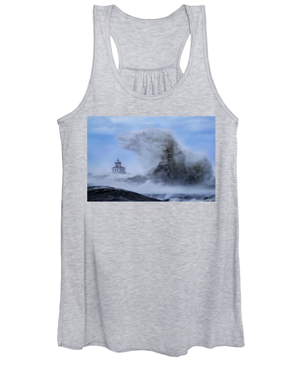 Oswego Women's Tank Top featuring the photograph Gales of November by Everet Regal