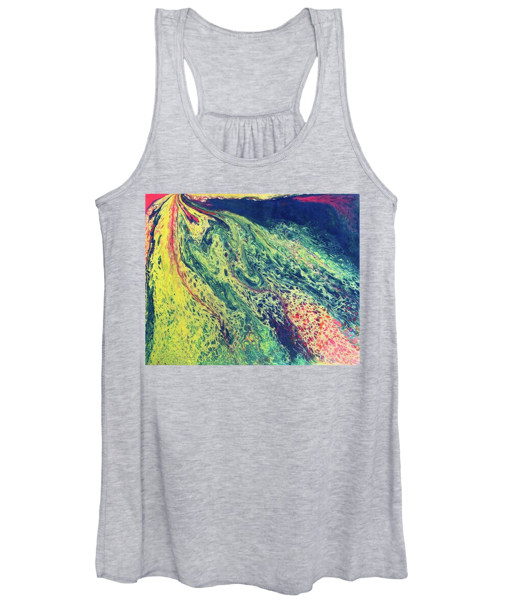 Fluid Women's Tank Top featuring the painting Geopoliticus by Jennifer Walsh