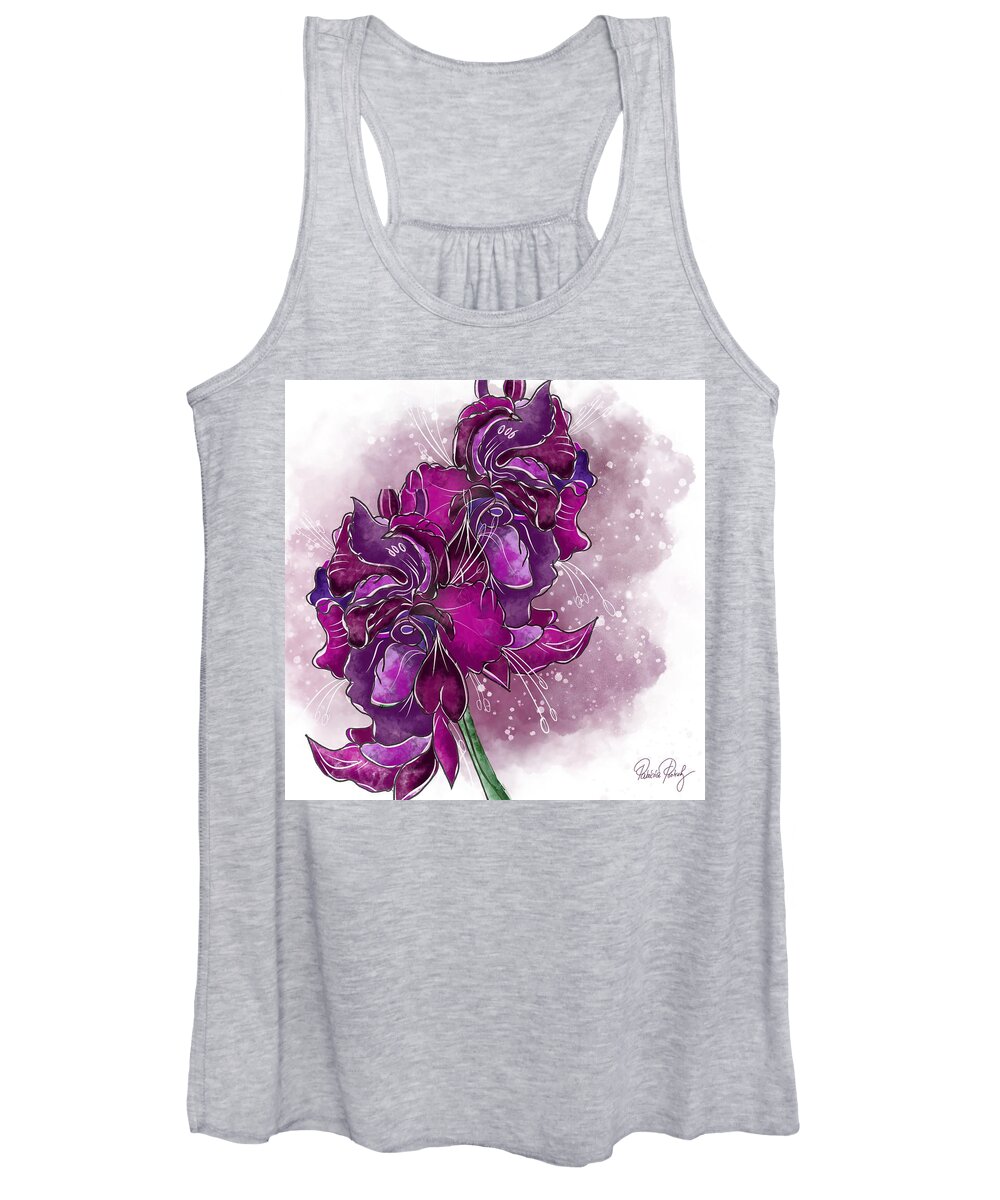 Gladiolus Women's Tank Top featuring the painting Gladioli by Patricia Piotrak