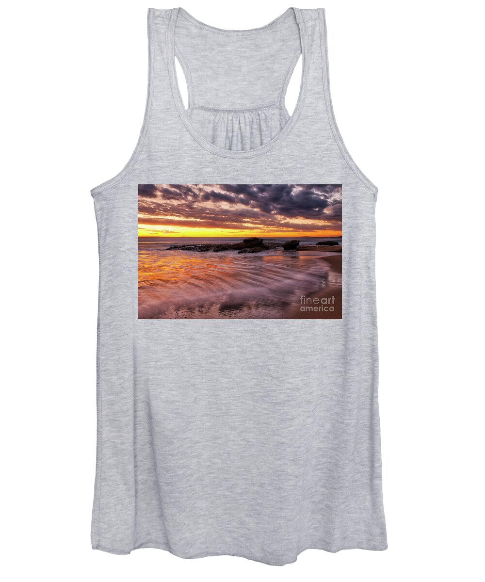 Golden Women's Tank Top featuring the photograph Golden Reflections by Eddie Yerkish