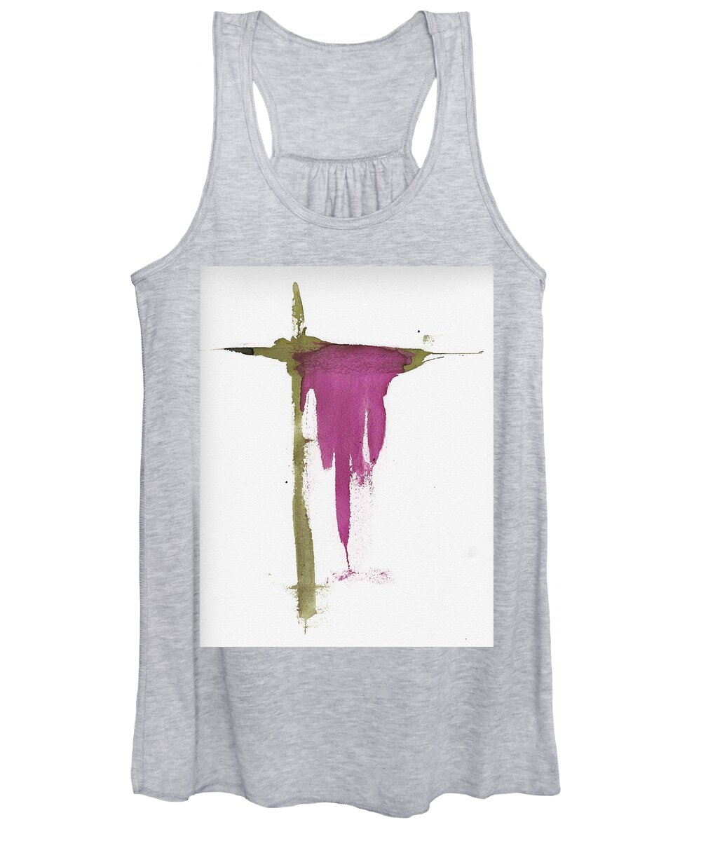 Alcohol Ink Women's Tank Top featuring the painting Golgotha Hill by Christy Sawyer
