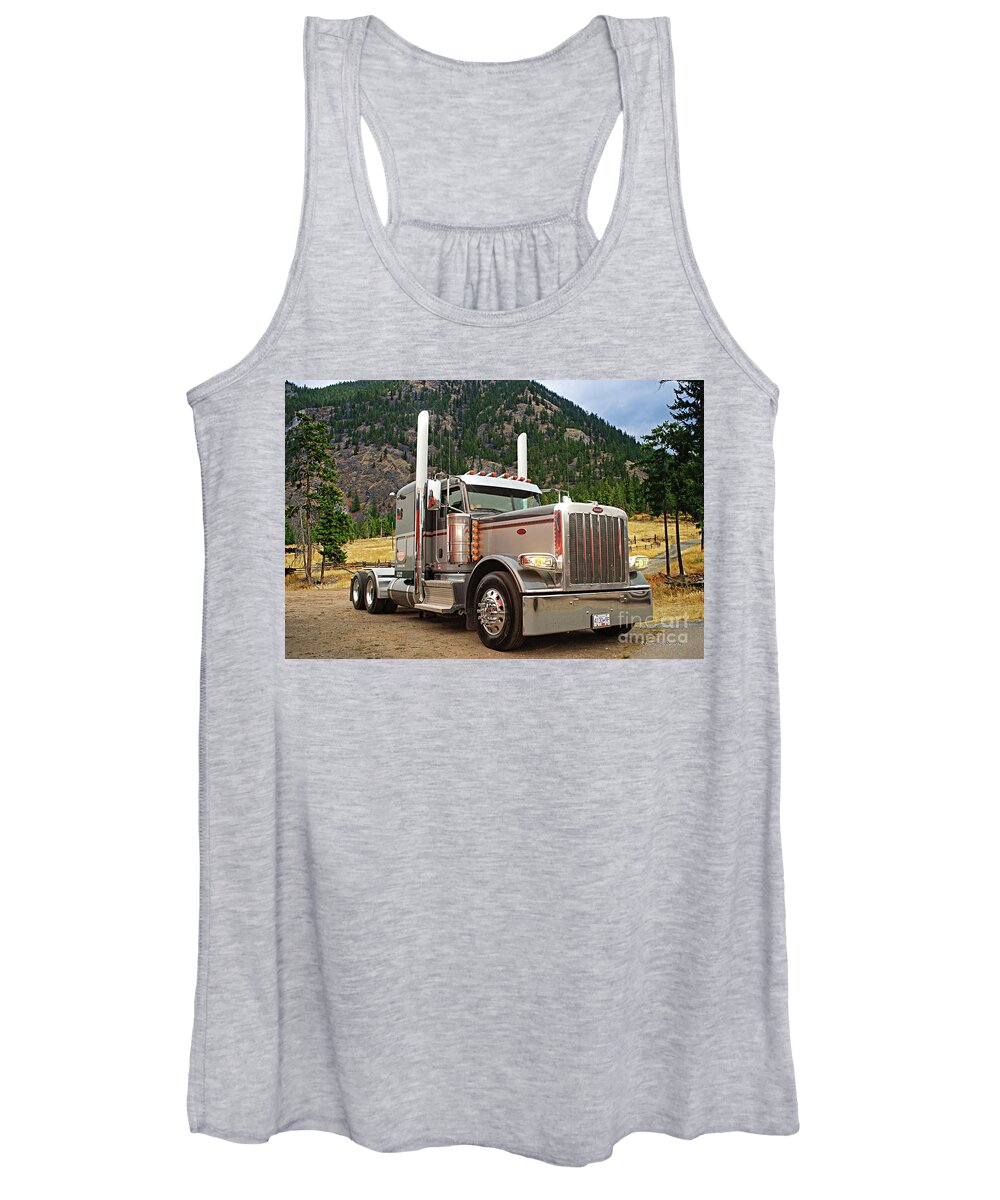 Big Rigs Women's Tank Top featuring the photograph Great looking Peterbilt by Randy Harris