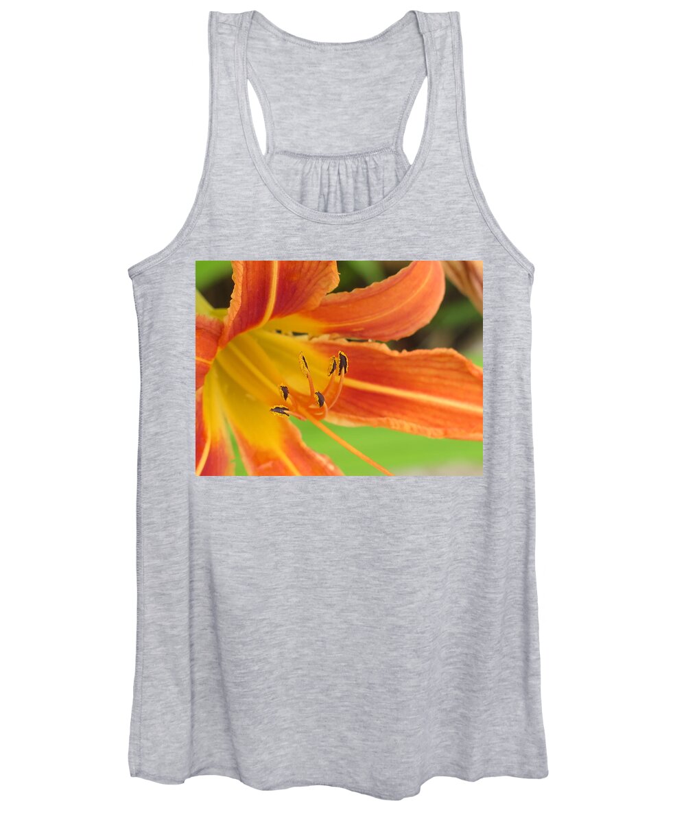 Day Lily Women's Tank Top featuring the photograph Guardian Serpents by David Coblitz
