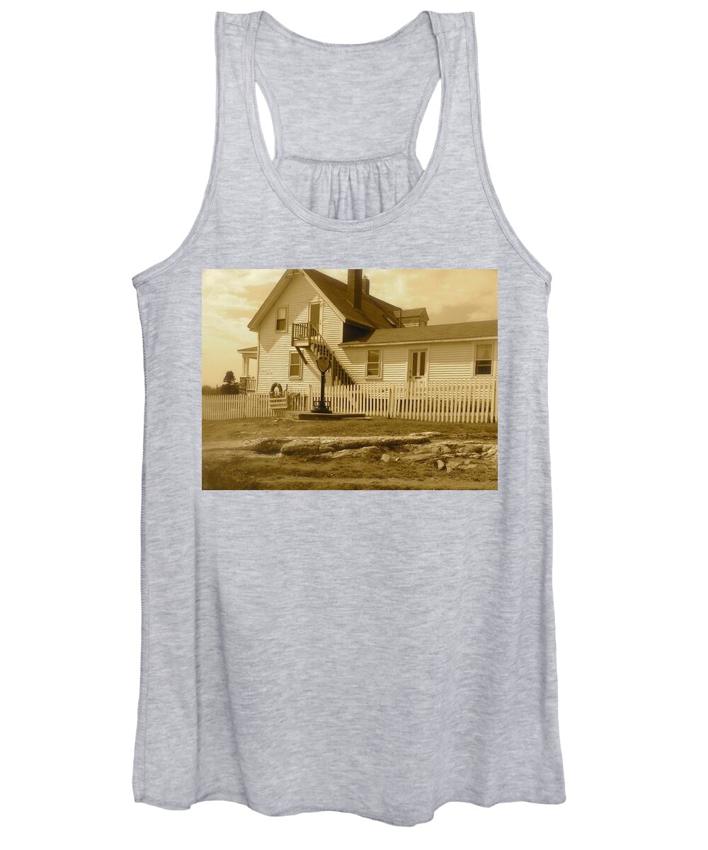 House Women's Tank Top featuring the photograph Historic Pemaquid by Debra Grace Addison
