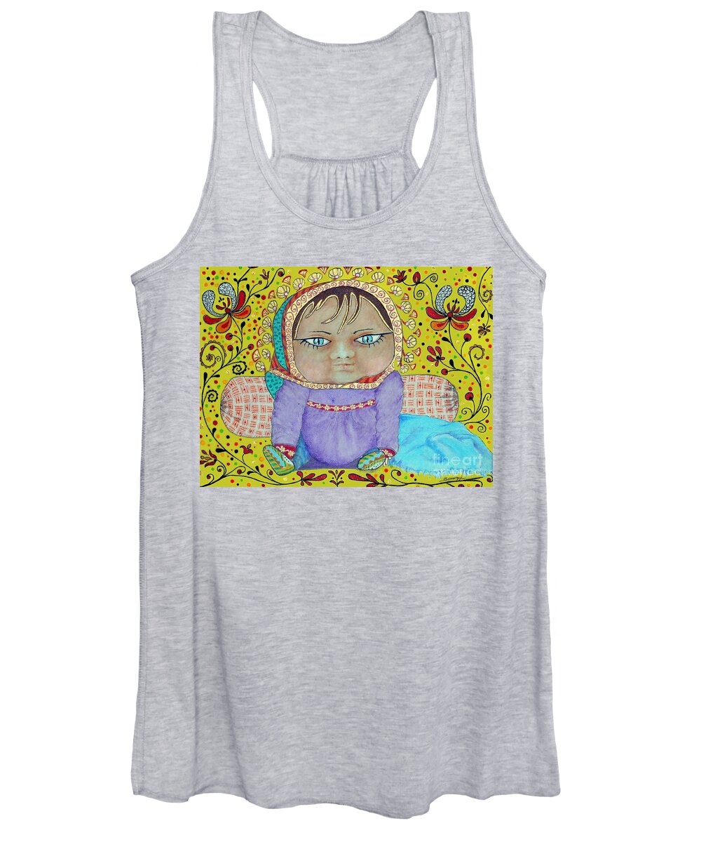 Hungarian Women's Tank Top featuring the painting Lullaby -- #1 Hungarian Rhapsody series by Jayne Somogy