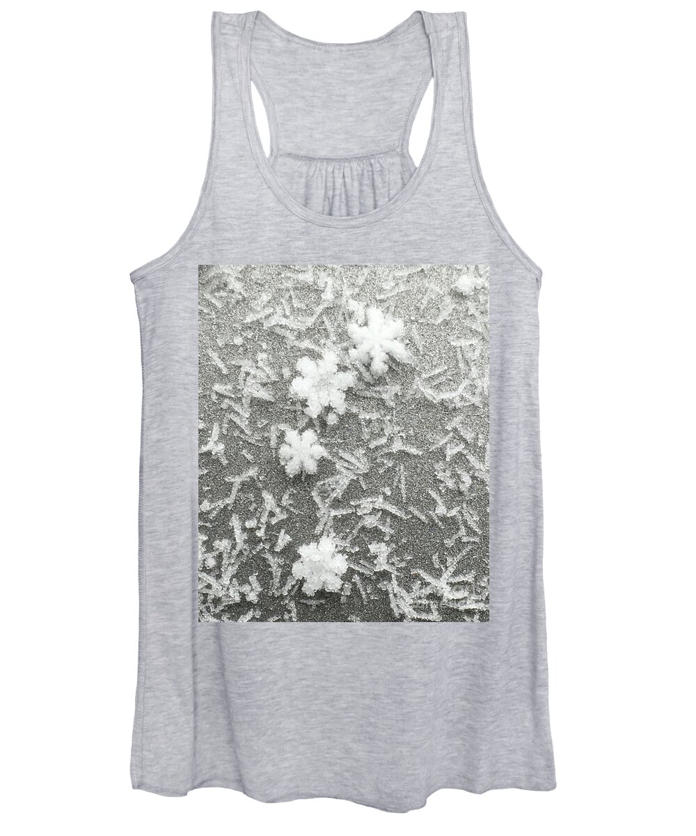 Ice Women's Tank Top featuring the photograph Ice Crystals Composition #2 by Aicy Karbstein