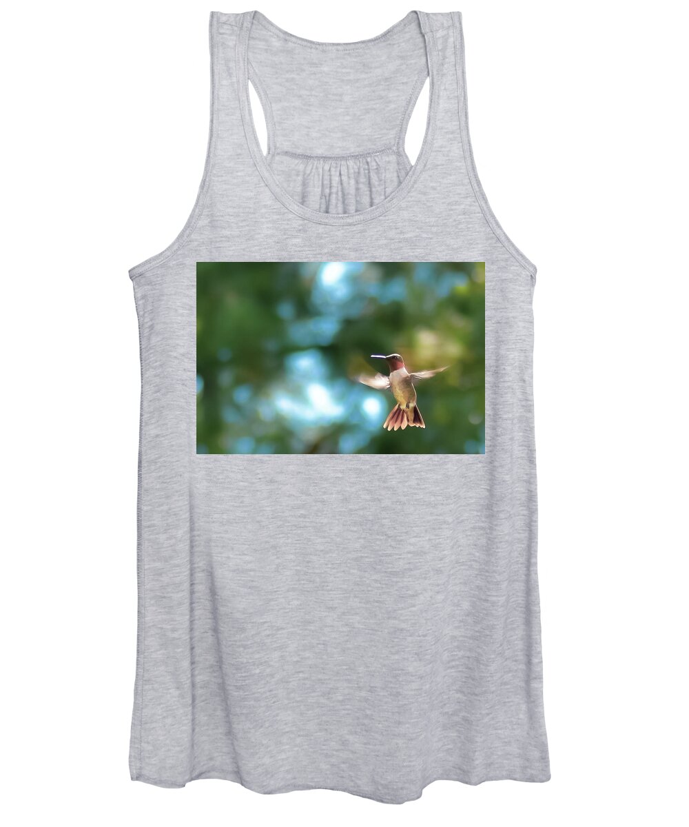 Photograph Women's Tank Top featuring the photograph In Flight by Kelly Thackeray