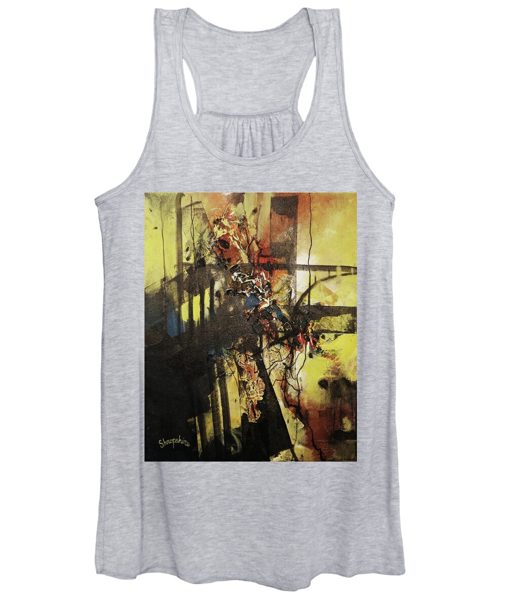 Infrastructure Women's Tank Top featuring the painting Infrastructure by Tom Shropshire