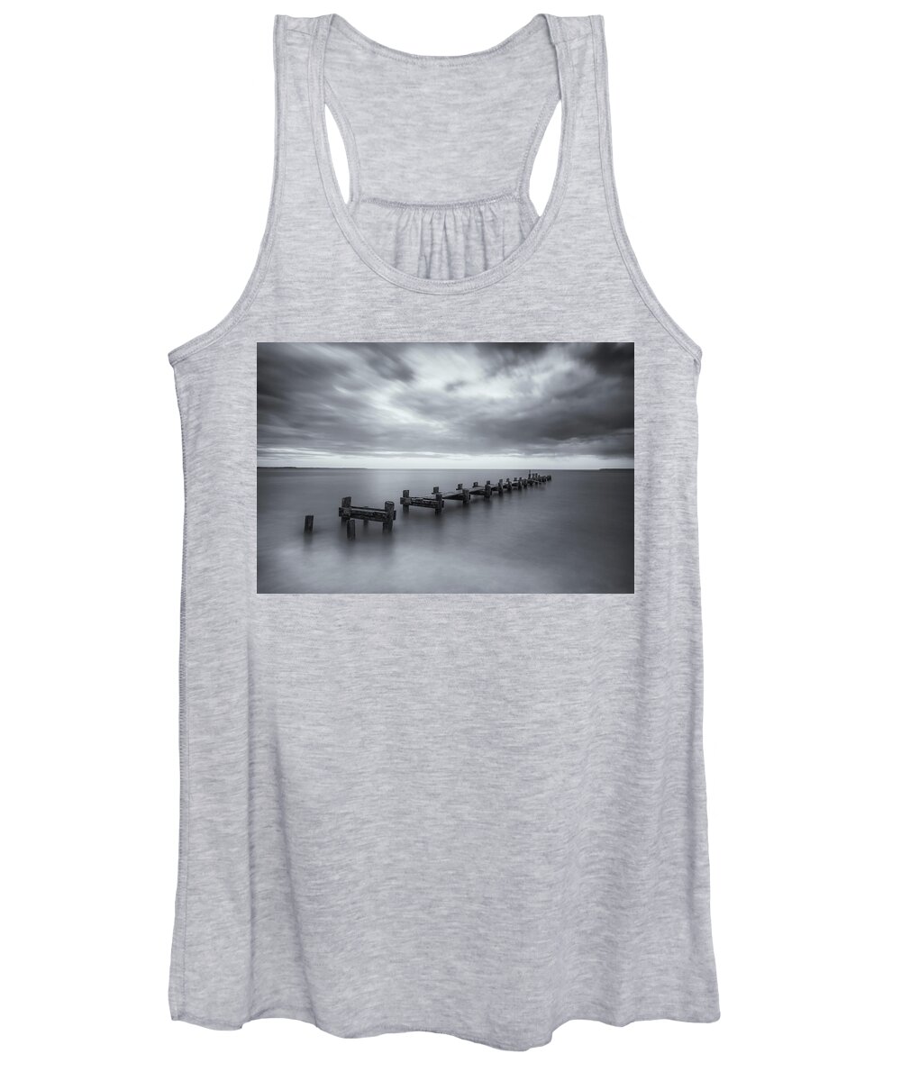 Pier Women's Tank Top featuring the photograph Into the Sea by Rob Davies