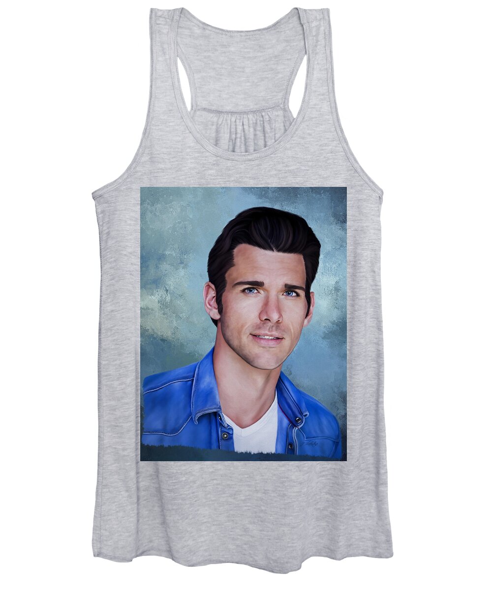 Kevin Mcgarry Women's Tank Top featuring the painting Kevin McGarry - Portrait by Jordan Blackstone