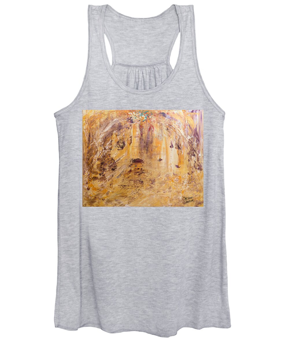 Yellow Women's Tank Top featuring the painting King of my Heart by Christine Cloutier