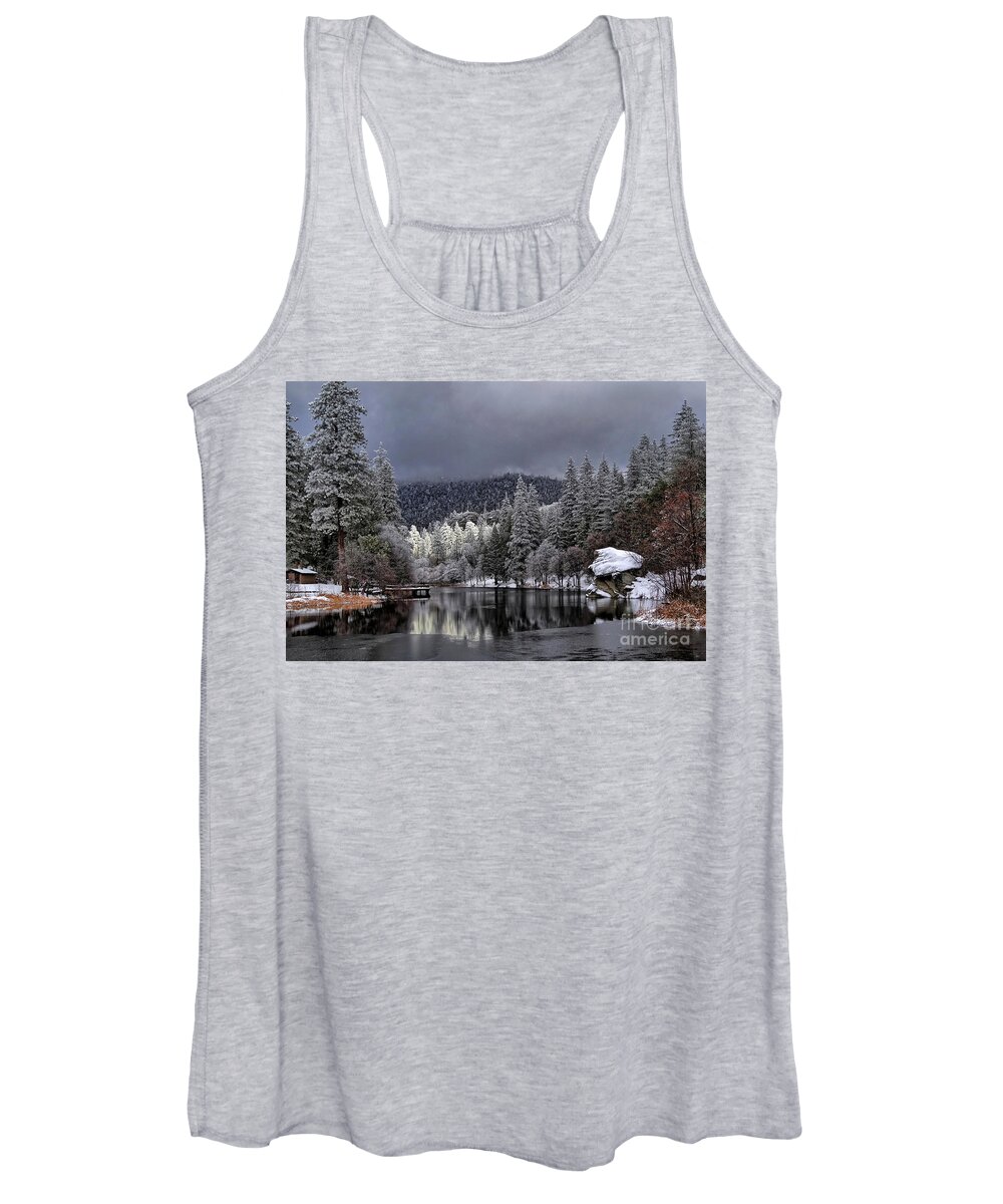 Idyllwild Women's Tank Top featuring the photograph Lake Fulmor by Alex Morales