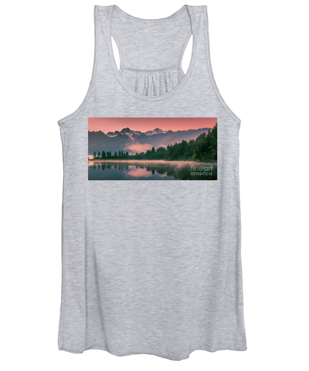 Photography Women's Tank Top featuring the photograph Lake Matheson 2 by Henk Meijer Photography