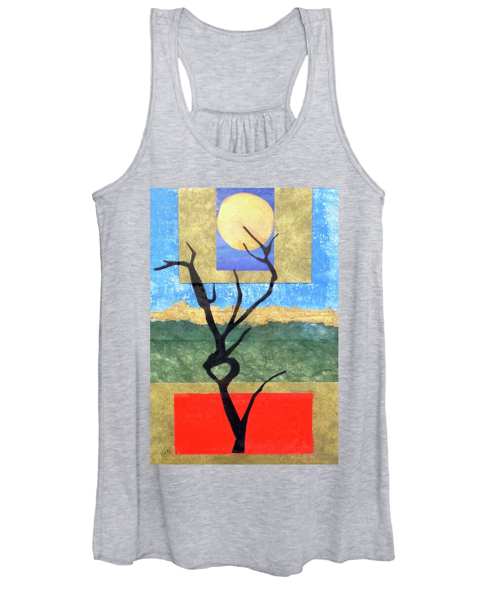 Abstract Women's Tank Top featuring the painting Life by Sharon Williams Eng