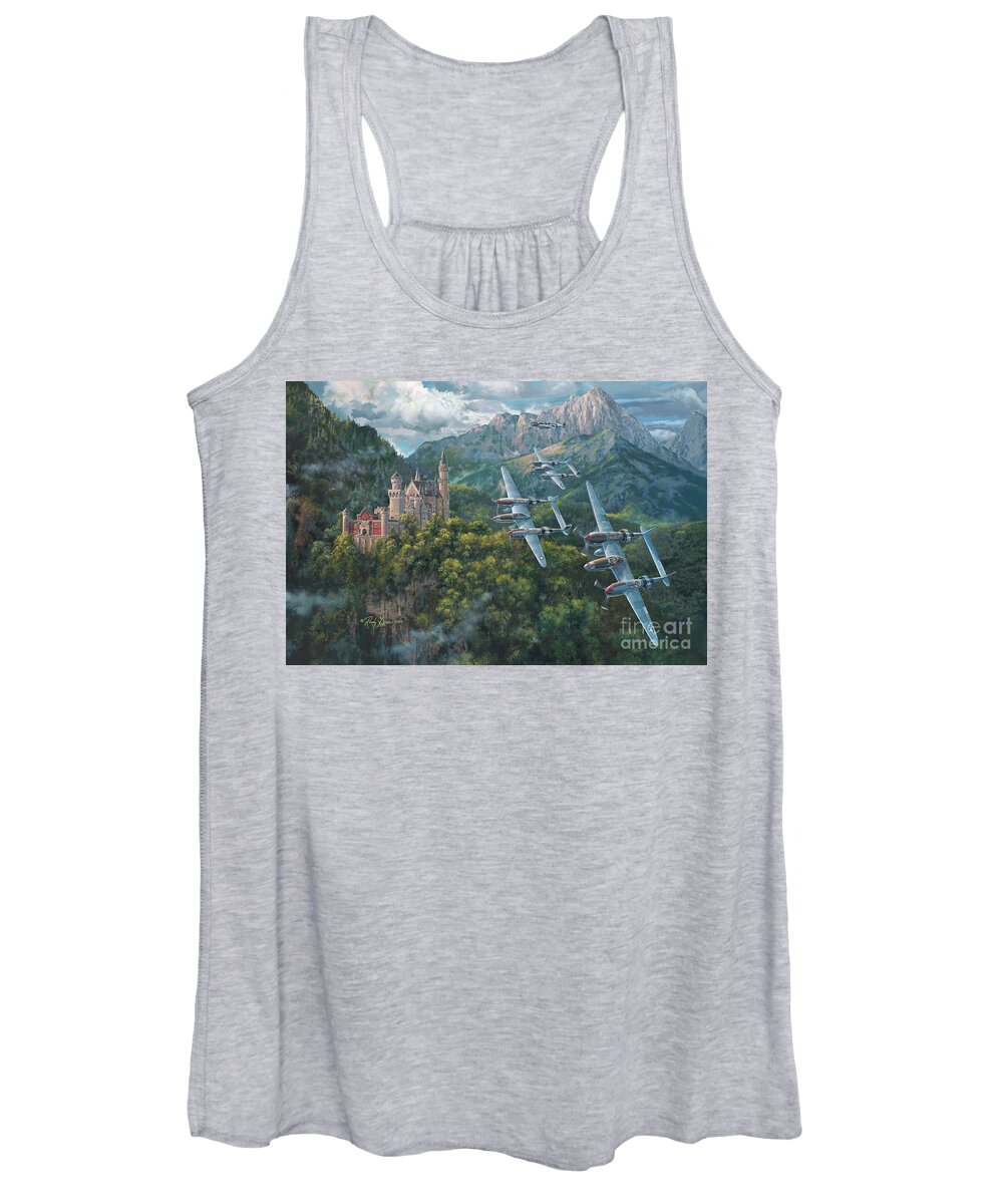Airwar Women's Tank Top featuring the painting Valley of the Mad King by Randy Green