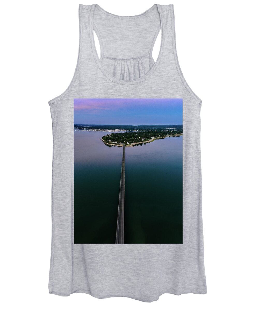 Old Wood Bridge Women's Tank Top featuring the photograph Long Bridge Home by William Bretton