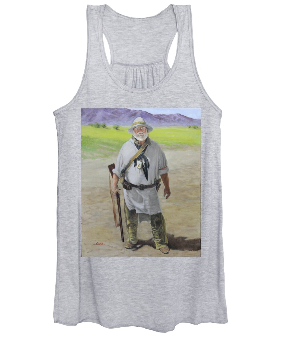 Buckskinner Women's Tank Top featuring the painting Lost and Found by Todd Cooper