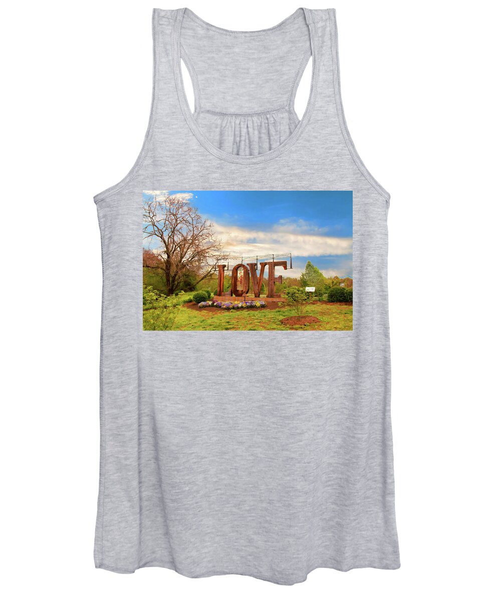 Love Women's Tank Top featuring the photograph Love in Farmville Virginia by Ola Allen