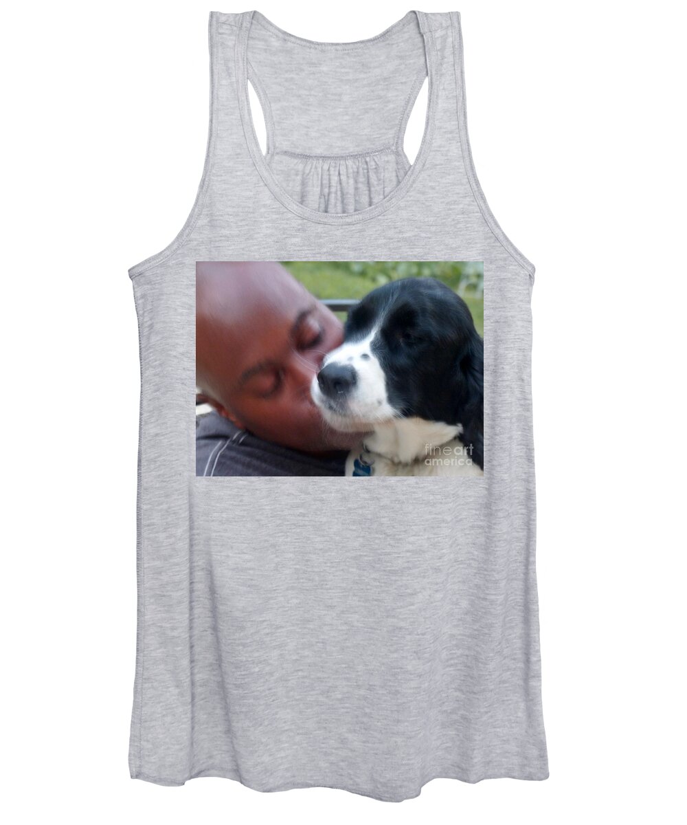 Man And His Dog Women's Tank Top featuring the photograph Love by Rosanne Licciardi