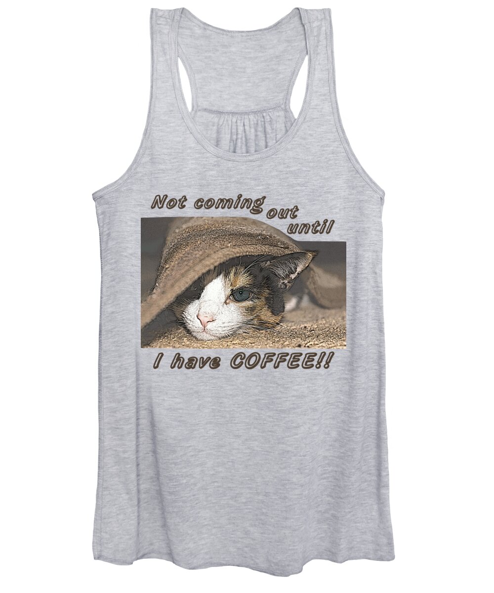 Animal Women's Tank Top featuring the photograph Macy Wants Coffee Too by Jennifer White