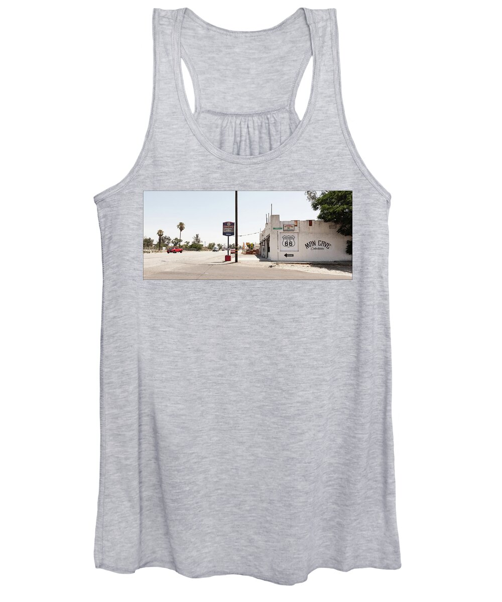 Man Cave Women's Tank Top featuring the photograph Man Cave, Route 66, Fontana, CA by Andy Romanoff
