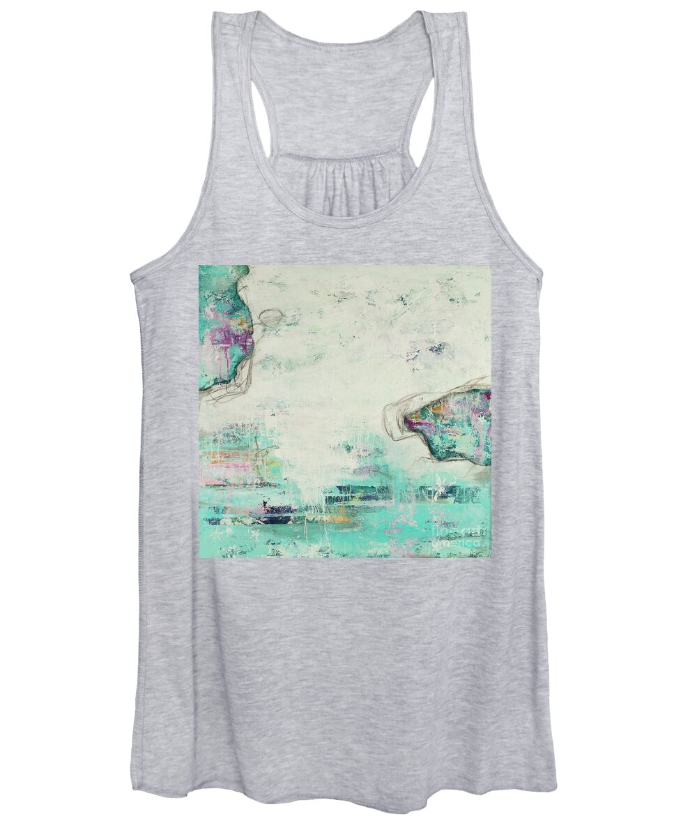 Abstract Women's Tank Top featuring the painting Melted Gelato by Kirsten Koza Reed
