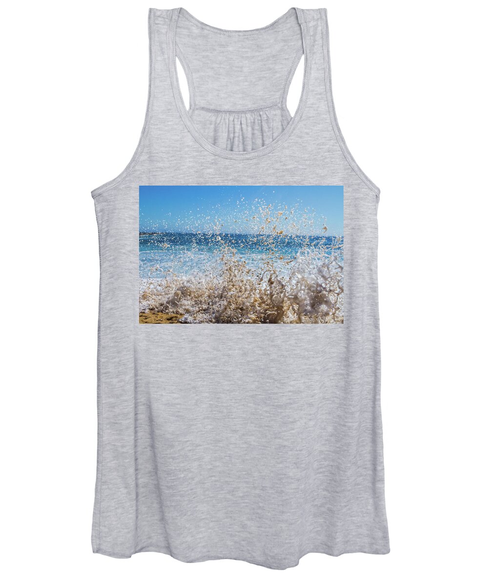 Ocean Suds Women's Tank Top featuring the photograph Milk Suds by Chris Spencer