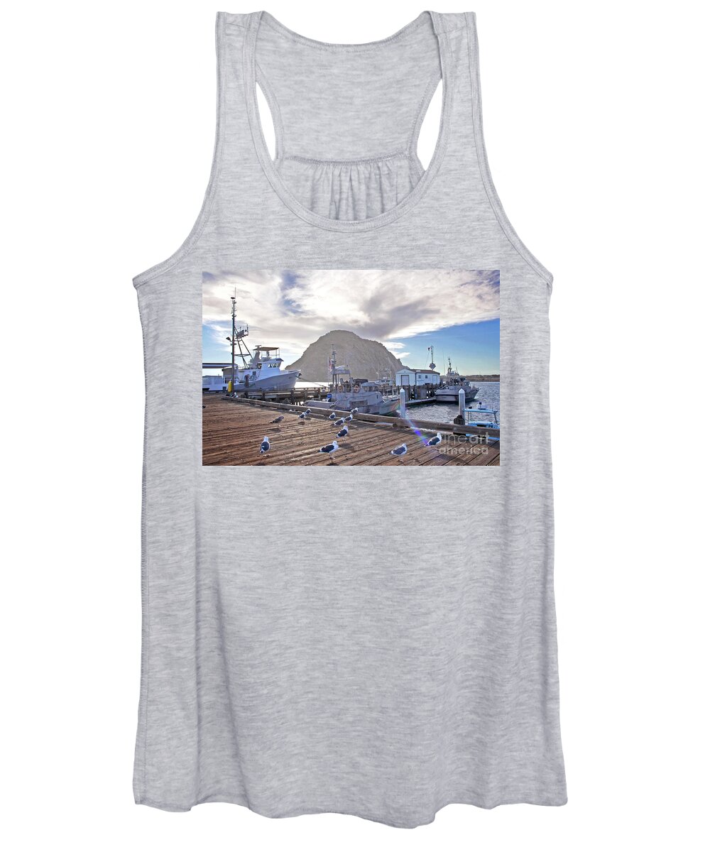 Morro Bay Harbor Women's Tank Top featuring the photograph Morro Bay Harbor by Michael Rock
