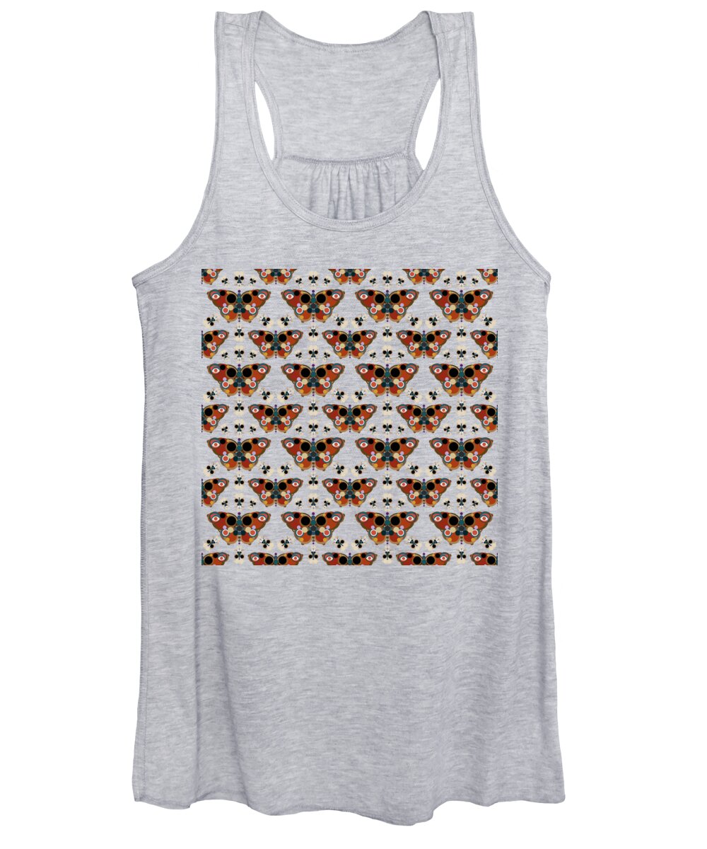 Surreal Women's Tank Top featuring the mixed media New Beginnings - Skull Butterflies by BFA Prints