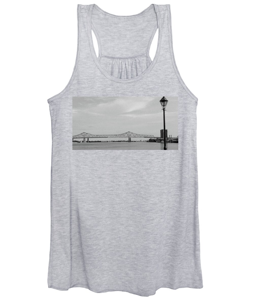 Black And White Women's Tank Top featuring the photograph New Orleans Connection by Kelly Thackeray