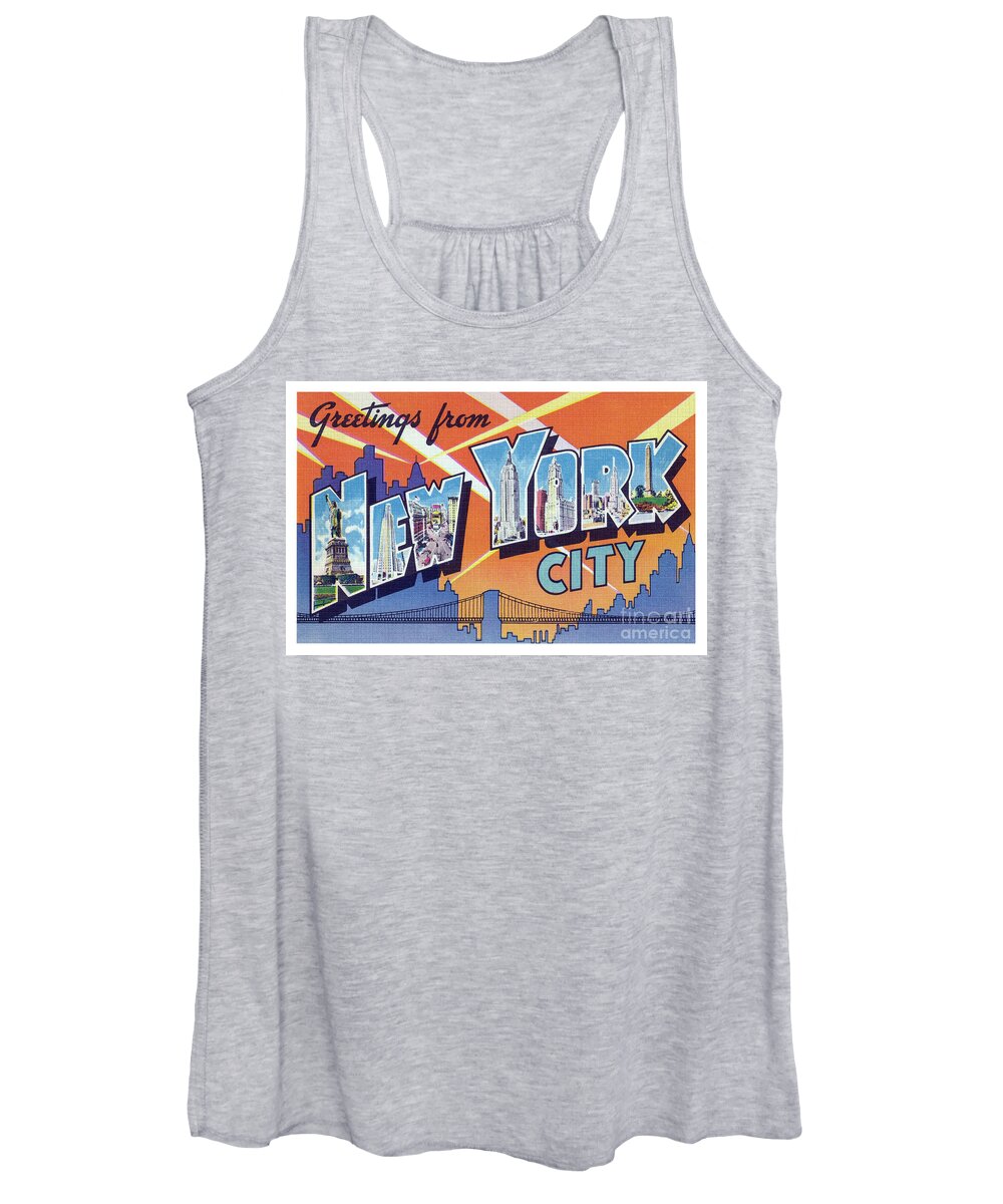 New York Women's Tank Top featuring the photograph New York City Greetings - Version 2 by Mark Miller