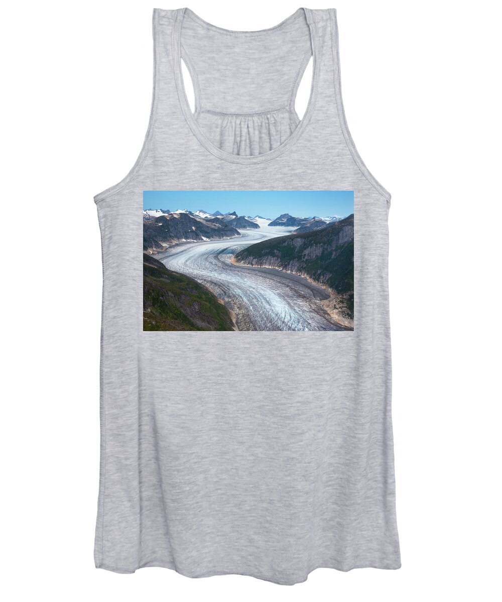 Norris Glacier Women's Tank Top featuring the photograph Norris Glacier by David Kirby