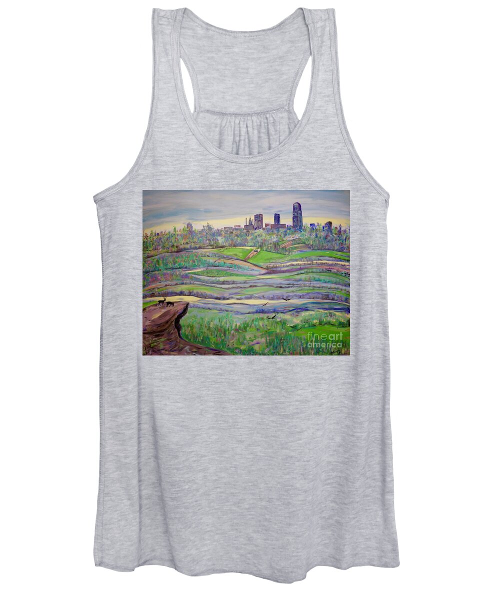 Winston Salem Women's Tank Top featuring the painting North Carolina Life by Patty Donoghue