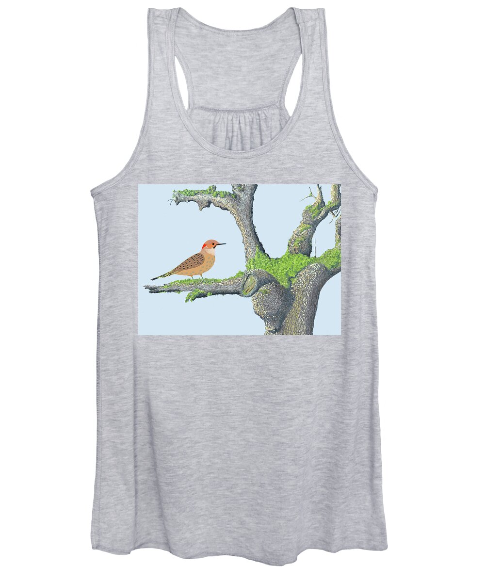  Women's Tank Top featuring the digital art Northern flicker by Gary Giacomelli