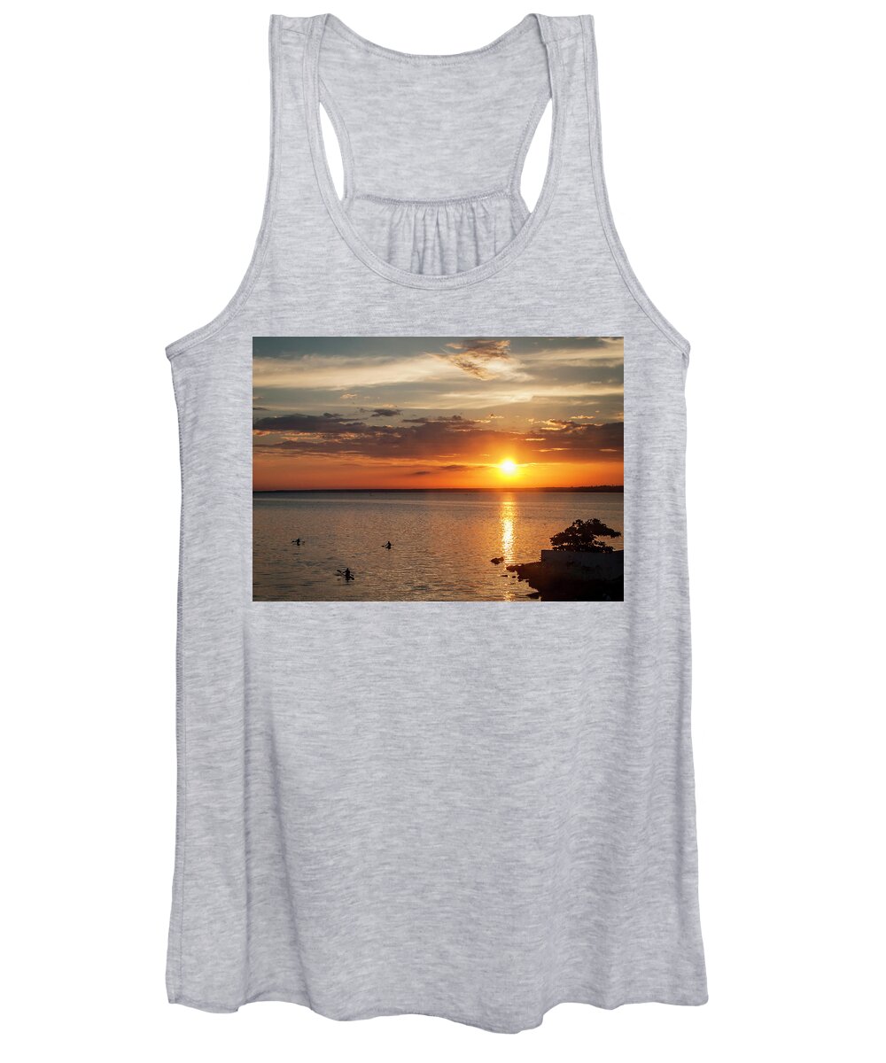 Tourism Women's Tank Top featuring the photograph On the Sea by Laura Hedien