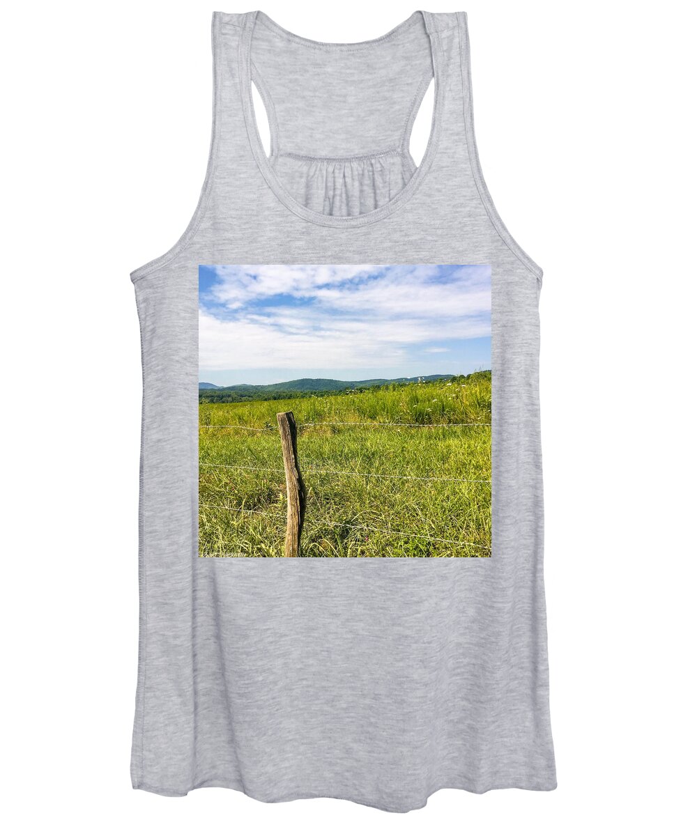 Grass Women's Tank Top featuring the photograph Open Field by Kelly Thackeray