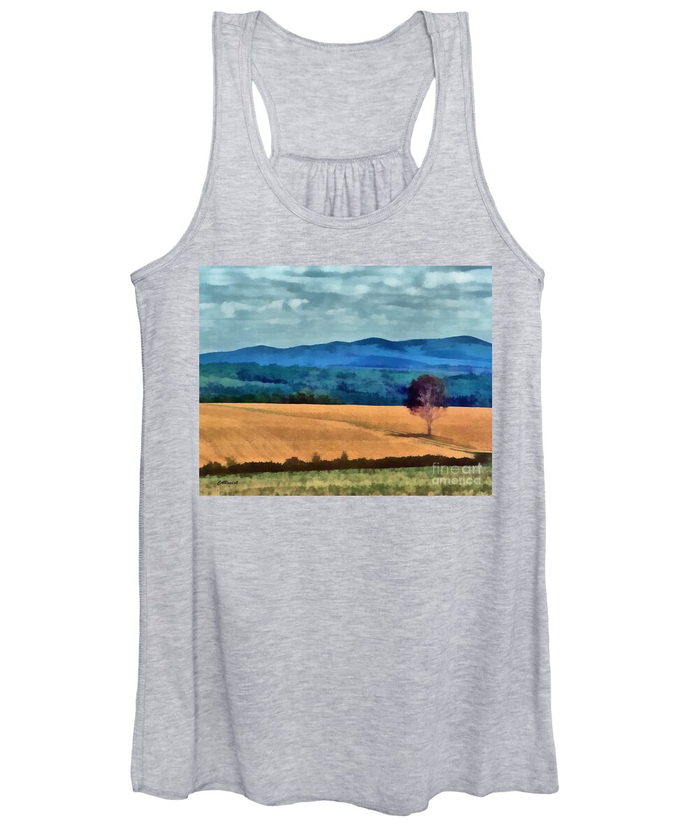Field Women's Tank Top featuring the photograph Out Standing In My Field by Carol Randall