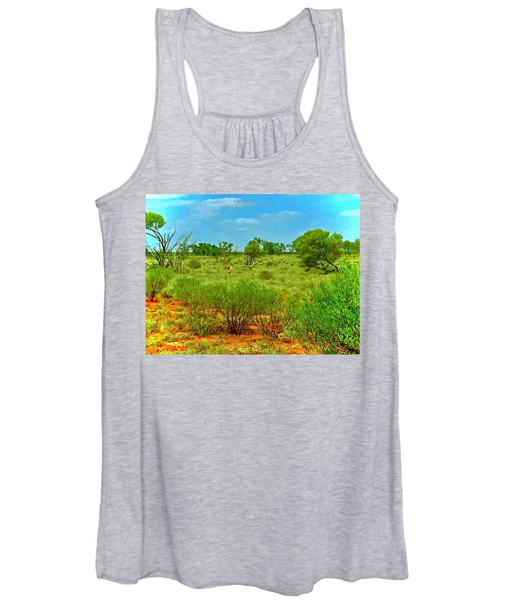 Sam Women's Tank Top featuring the photograph Outback Hike by Debra Grace Addison
