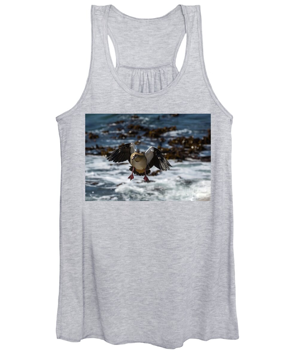 Egyptian Goose Women's Tank Top featuring the photograph Over the Atlantic by Eva Lechner