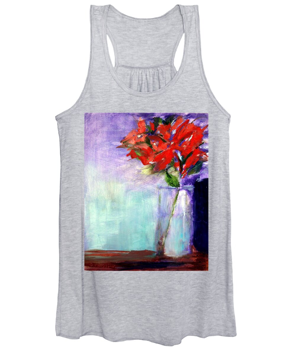 Still Life Women's Tank Top featuring the painting Passion Flower by Donna Carrillo