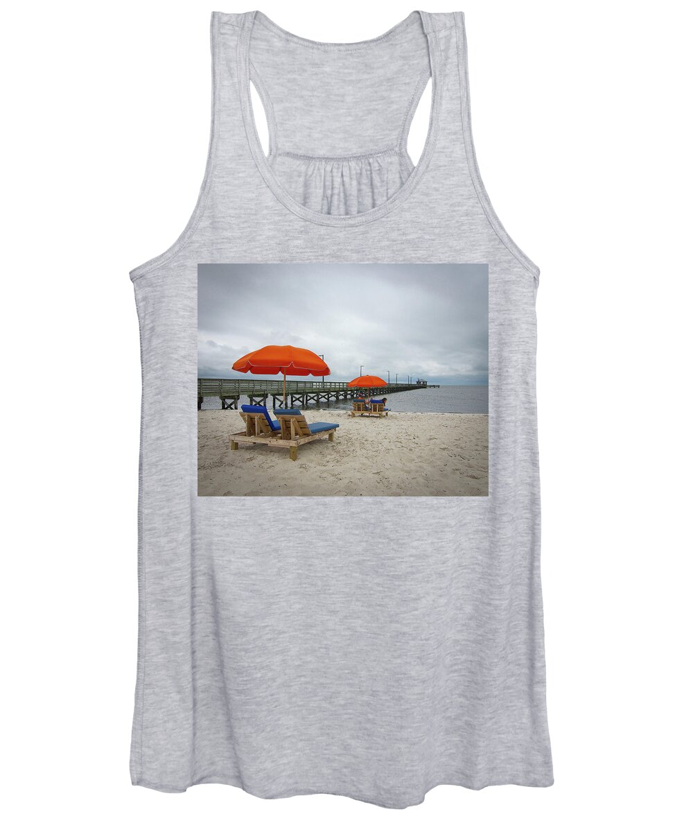 Pier Women's Tank Top featuring the photograph Pier by Jim Mathis