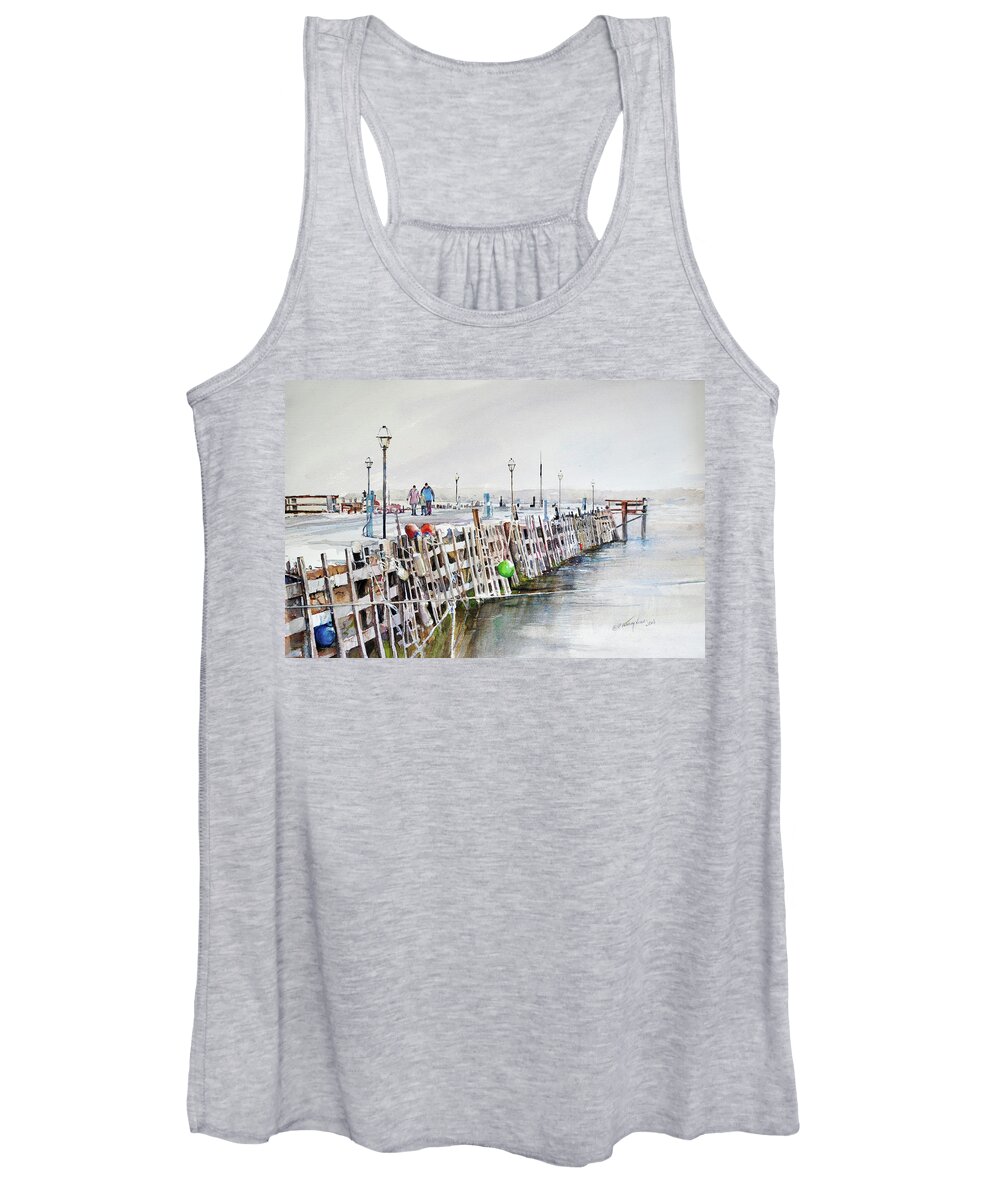 Visco Women's Tank Top featuring the painting Piers to be Cold by P Anthony Visco